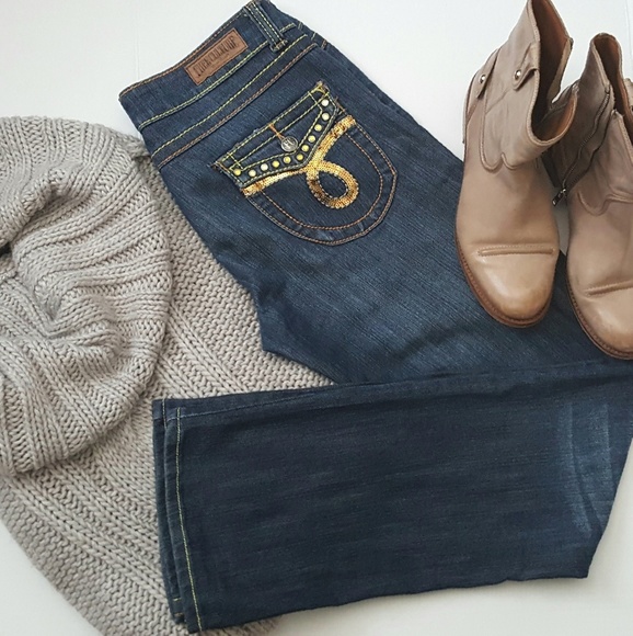 Sequins Boot Jeans  Size 9 - Picture 2 of 8