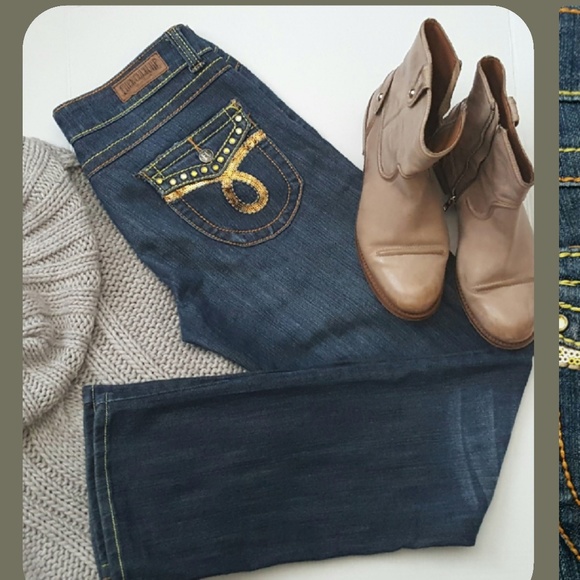 Sequins Boot Jeans  Size 9 - Picture 8 of 8