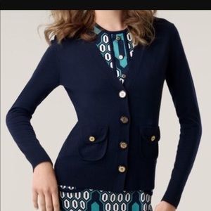Navy Blue Tory burch Cardigan