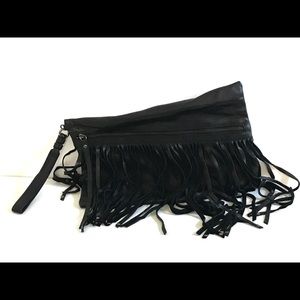 Zara fringe clutch