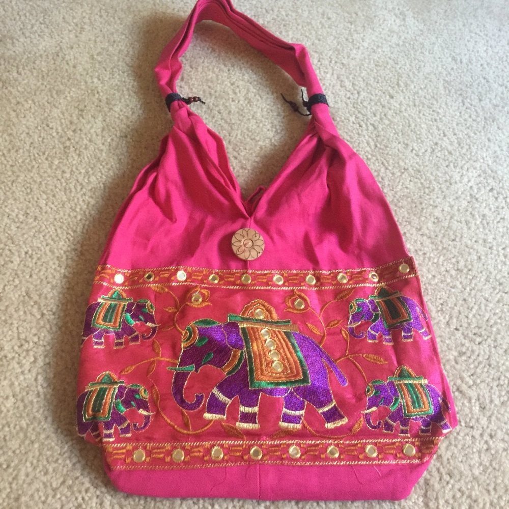 Pink Thailand Elephant Tote Bag