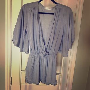Bohemian linen romper