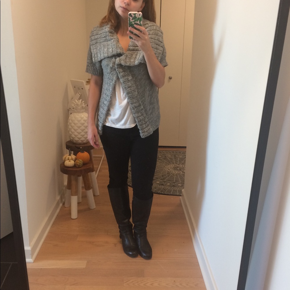 Abercrombie & Fitch Cowl Neck Button Cardigan