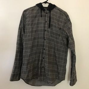 Cotton On Plaid Flannel Hoodie
