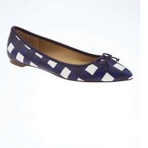 Banana Republic printed plaid ballet flat