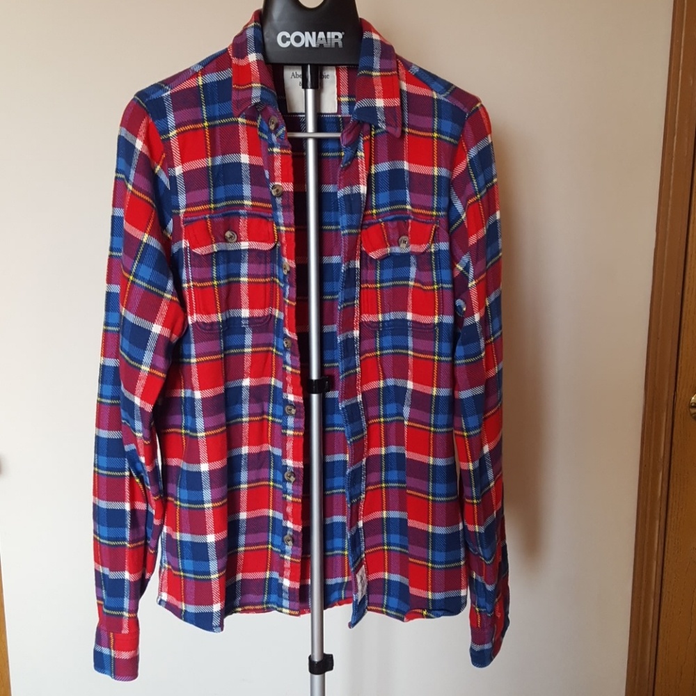 Abercrombie & Fitch Plaid Long Sleeve Shirt