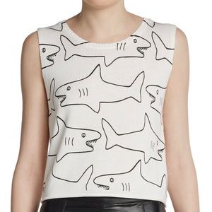Happy sharks sleeveless sweater