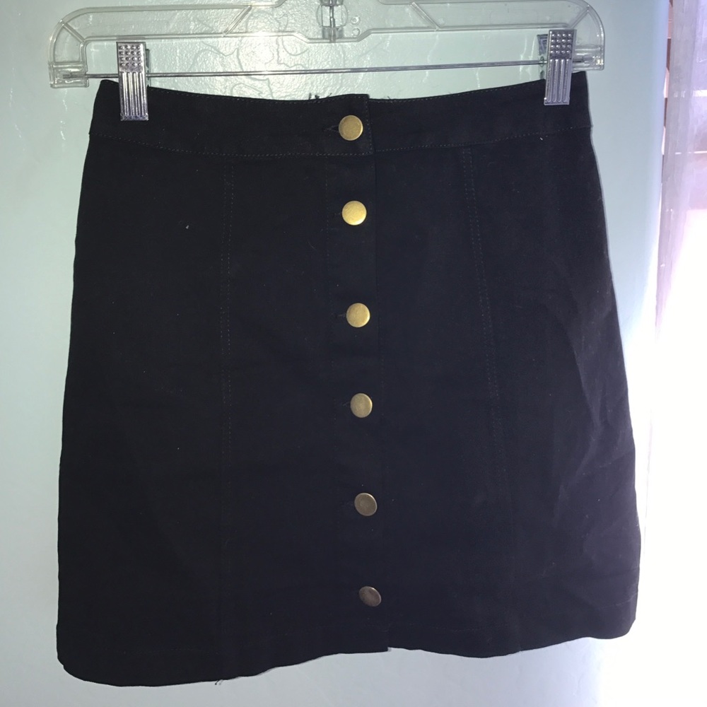 Button down black skirt
