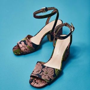 EMBROIDERED HIGH HEEL SANDALS from Zara