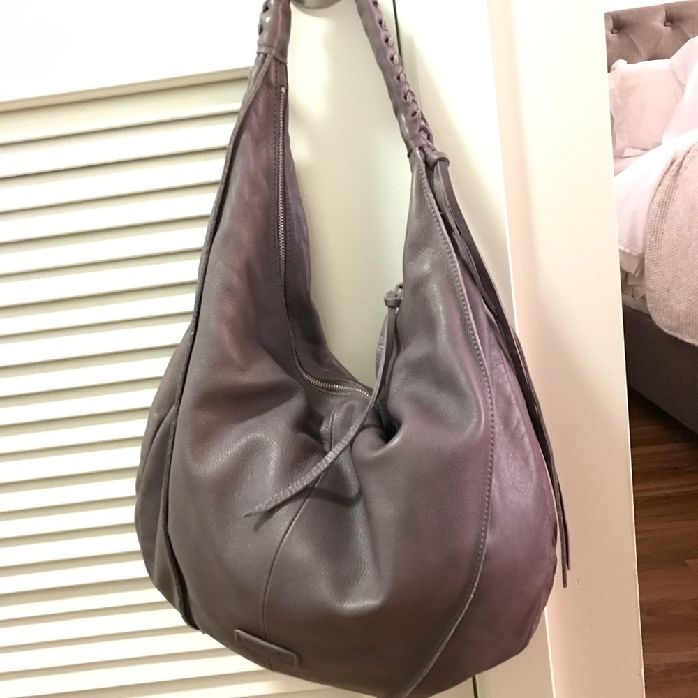 Braided Strap-Leather Tassels-Large Hobo bag