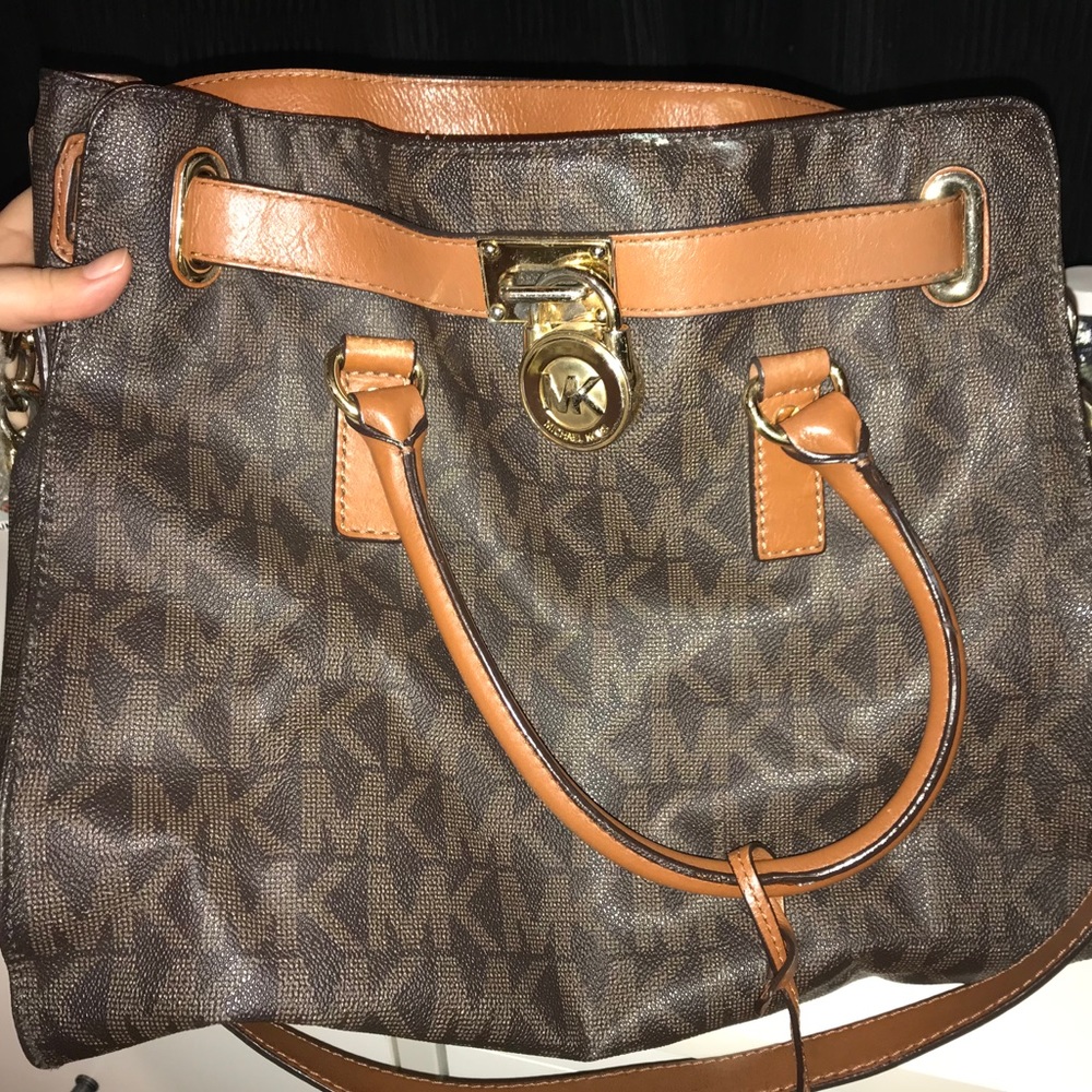 Michael kors two tone brown bag