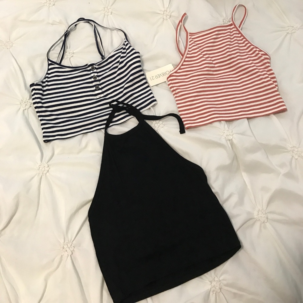 3 crop tops bundle