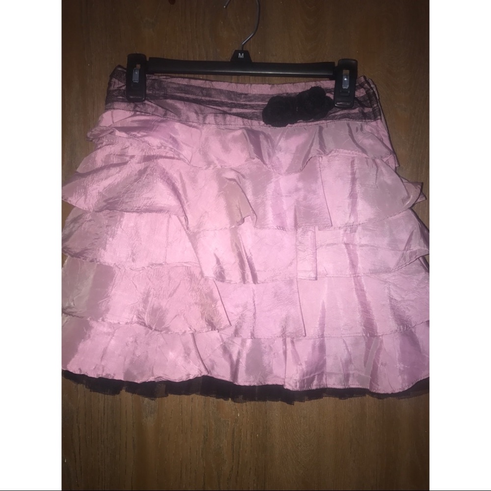 Purple ruffle skirt