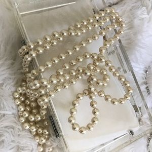 Faux pearl necklace