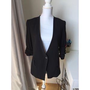 Zara Black Crepe Blazer