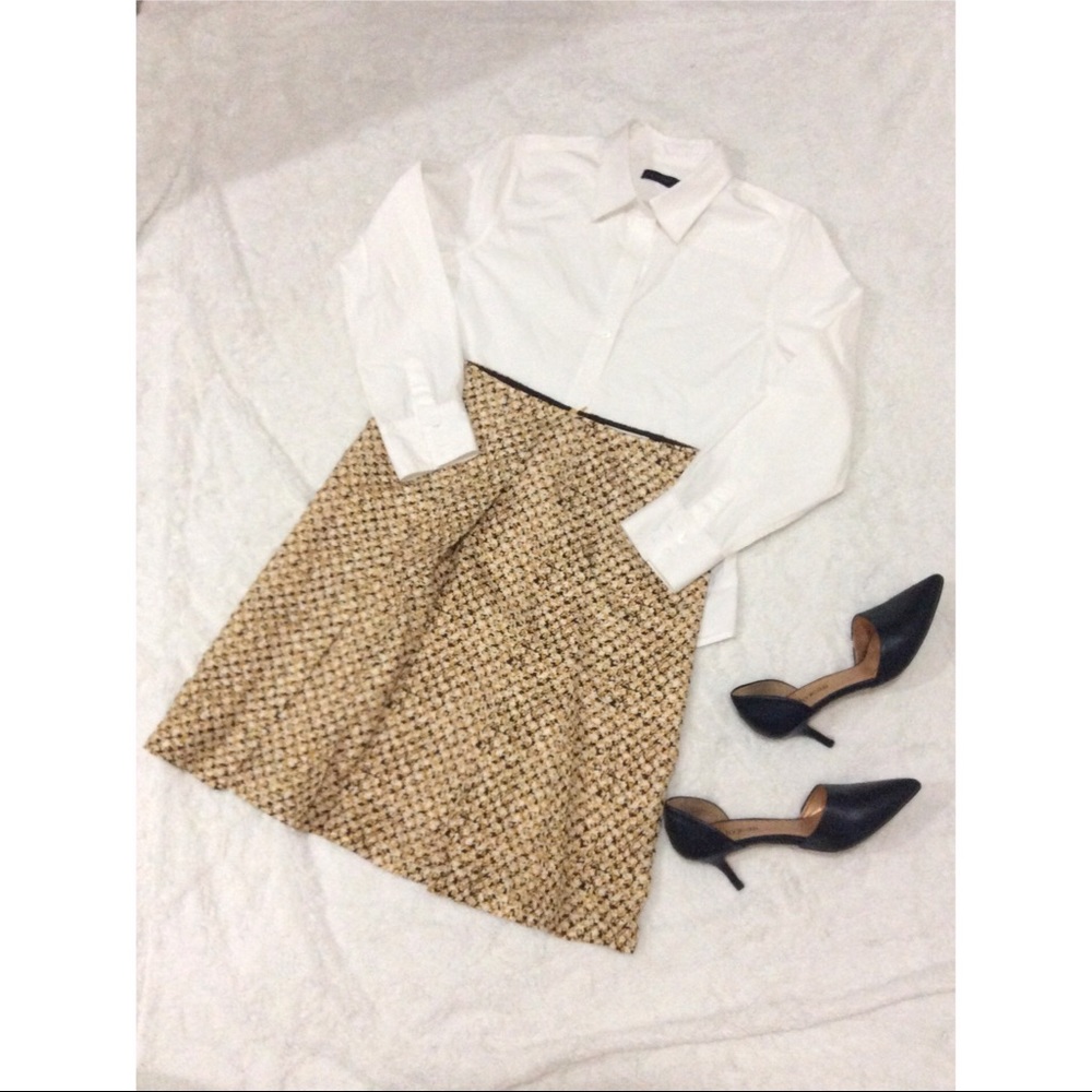 Professional Pleated Print Skirt Sz0