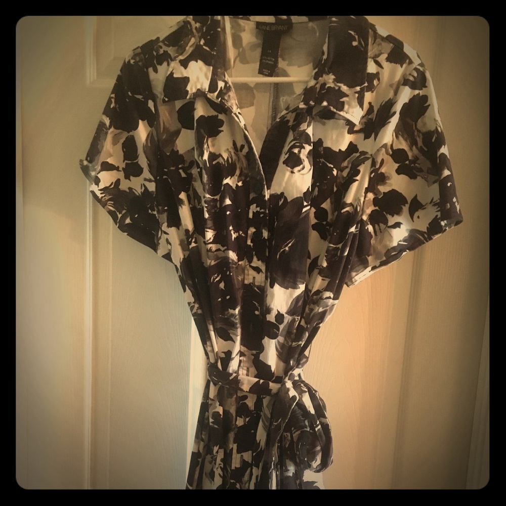 Lane Bryant button down wrap dress