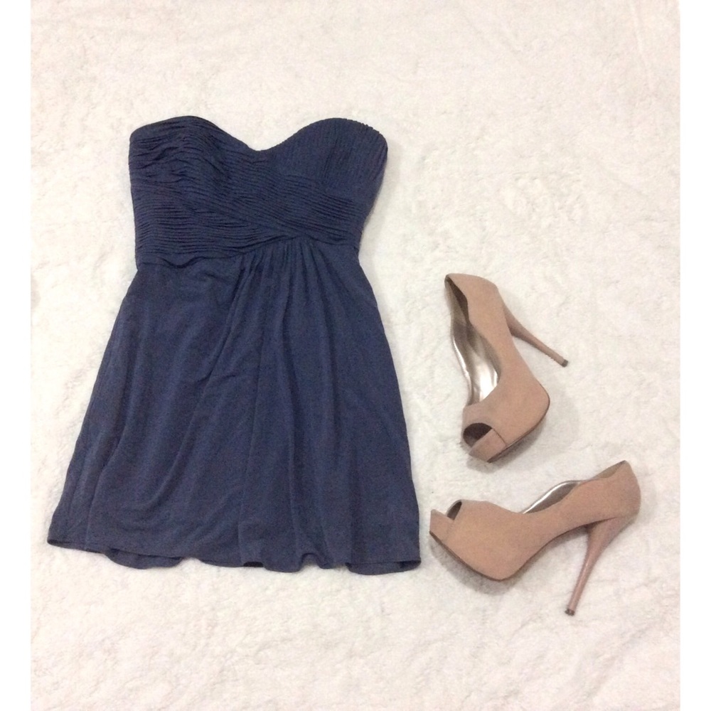 Cute Dusty Blue Strapless Dress Sz2P