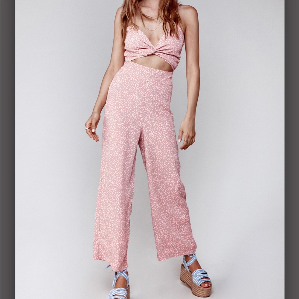 BNWT Flynn skye Emily jumpsuit in pink circle