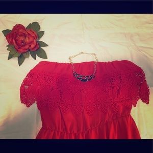 🍍Gianni Bini red strapless dress