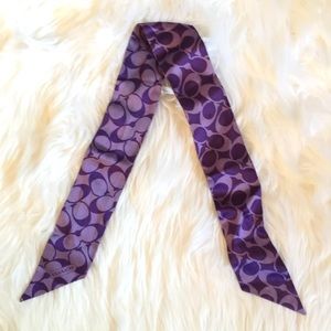 Coach Purple Skinny Scarf
