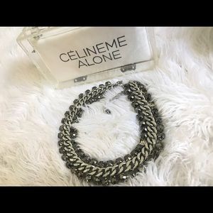 Silver statement necklace