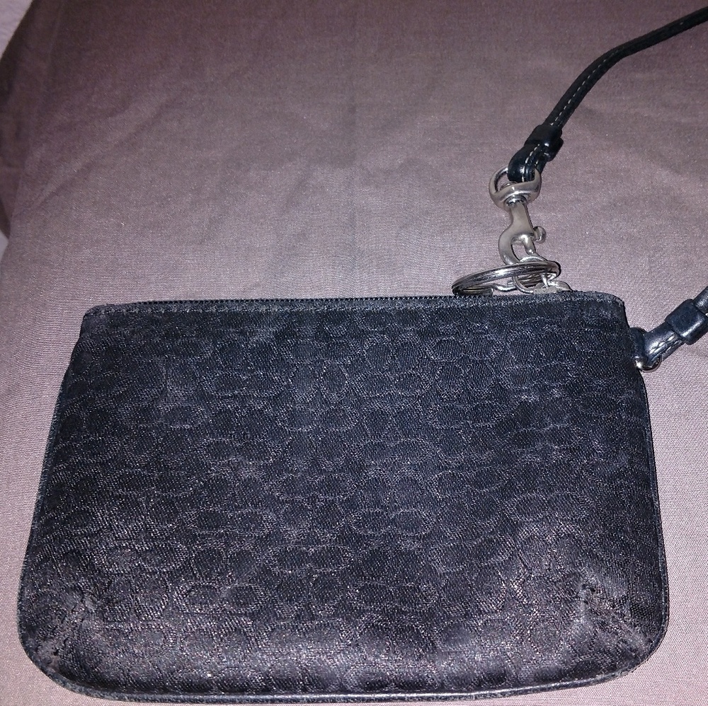 Coach Black Wristlet