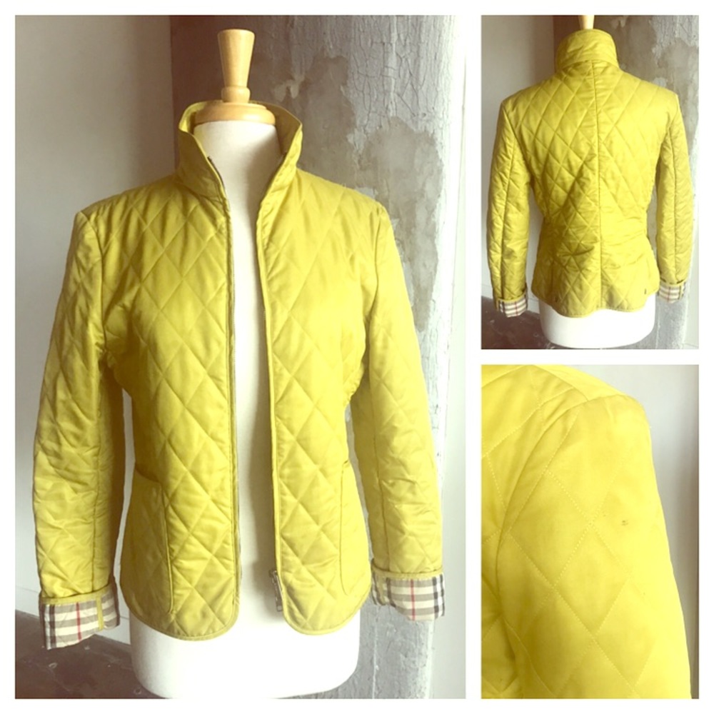 Chartreuse Green Quilted Double Zipper Jacket