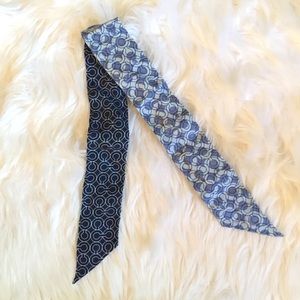 Coach Blue Skinny Scarf
