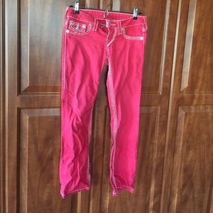 True Religion red jeans size 25