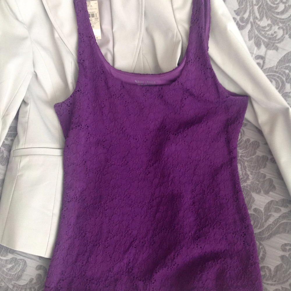 WHBM Purple Fashion tank NWOT
