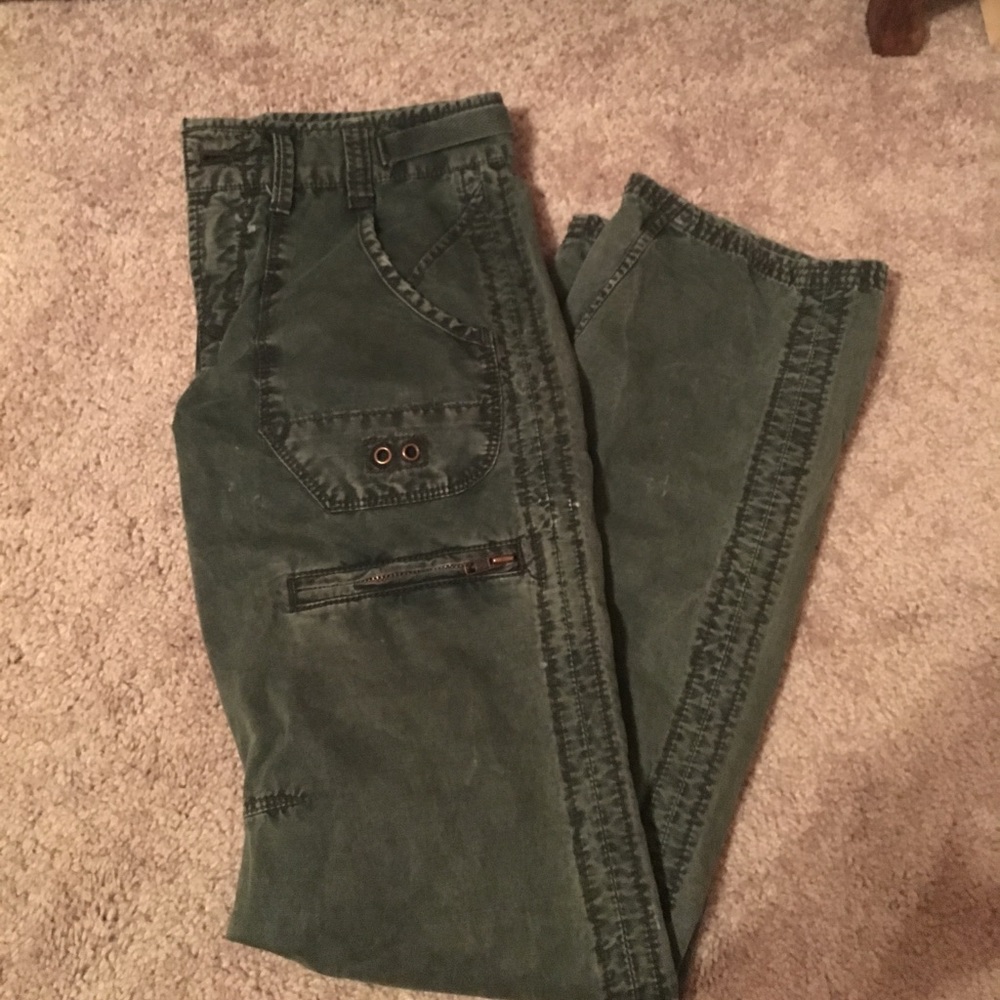 Free people olive green cargo pants
