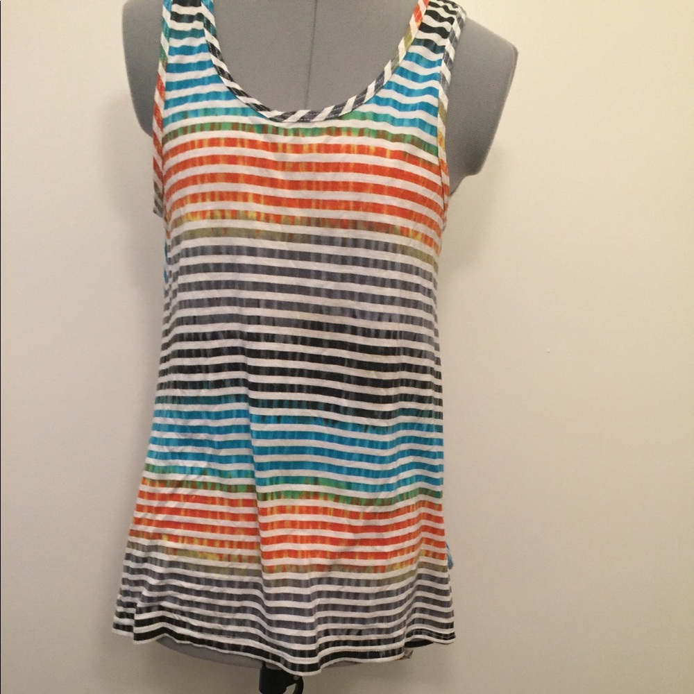 Route66 striped strapless shirt