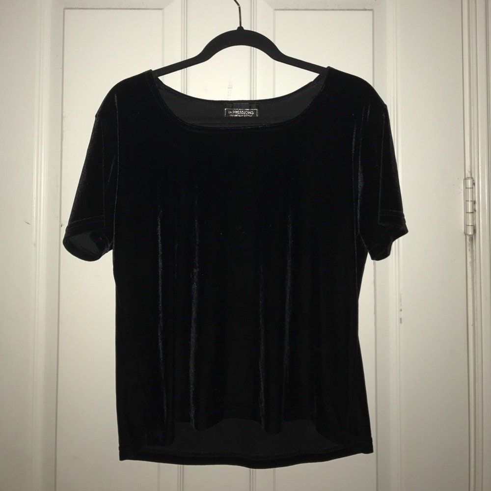 Velvet black over sized shirt