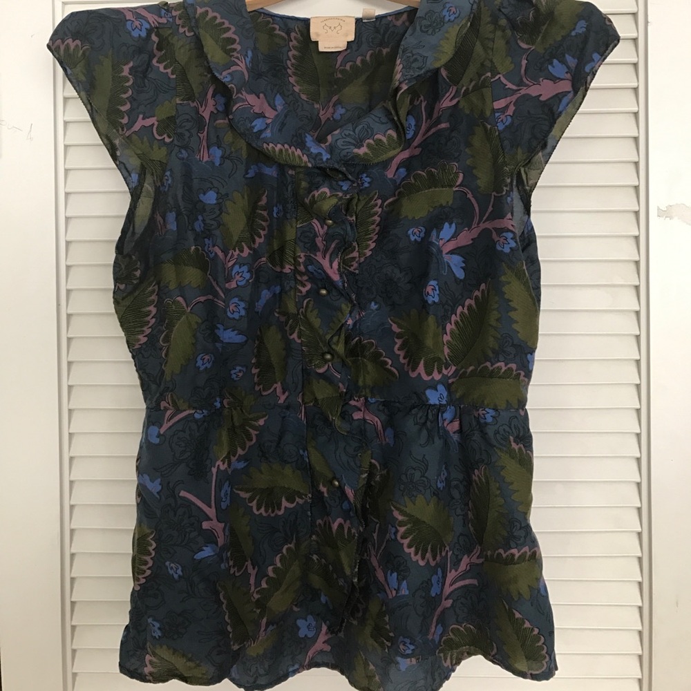 Anthropologie - Vanessa Virginia silk shirt