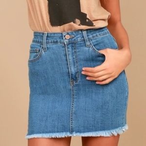 Lulu's Denim High Waisted Skirt - M