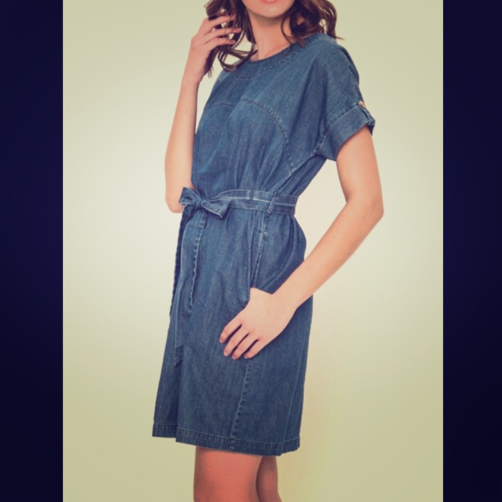NWT Anthropologie movint denim shift dress