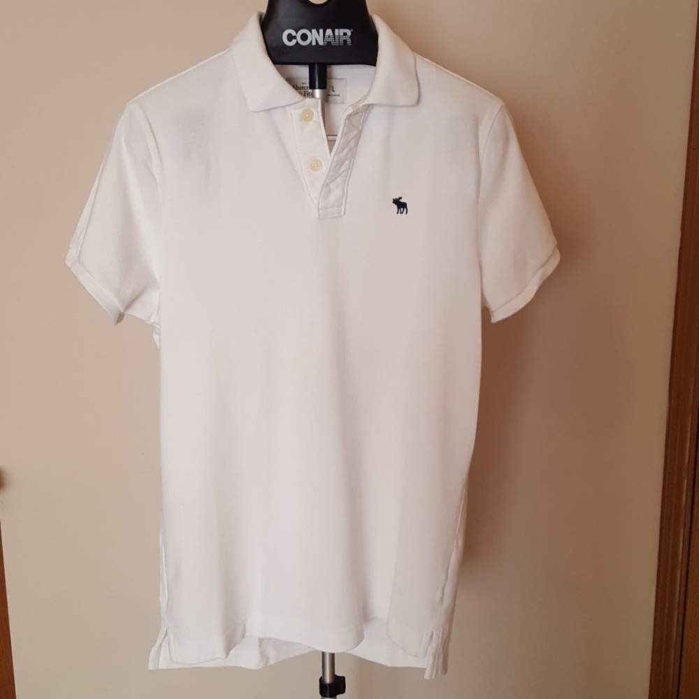 Abercrombie & Fitch White Polo