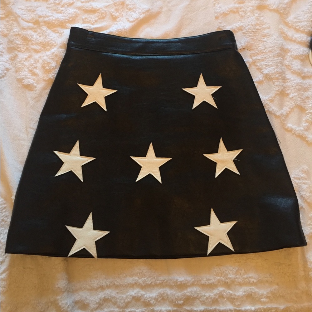 Stores Faux Leather Skirt Size Medium