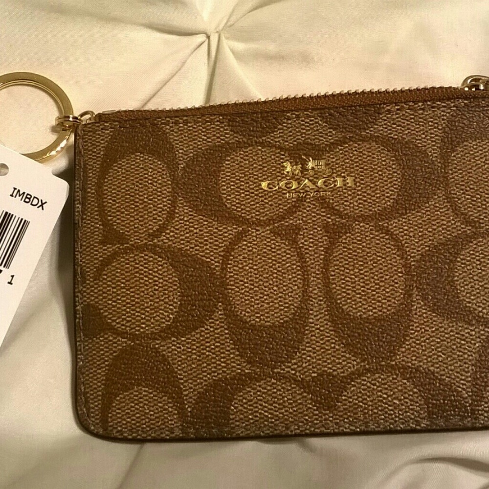 Coach keychain card holder