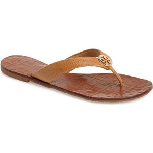 Authentic Tory Burch Thora Leather Thong Sandal