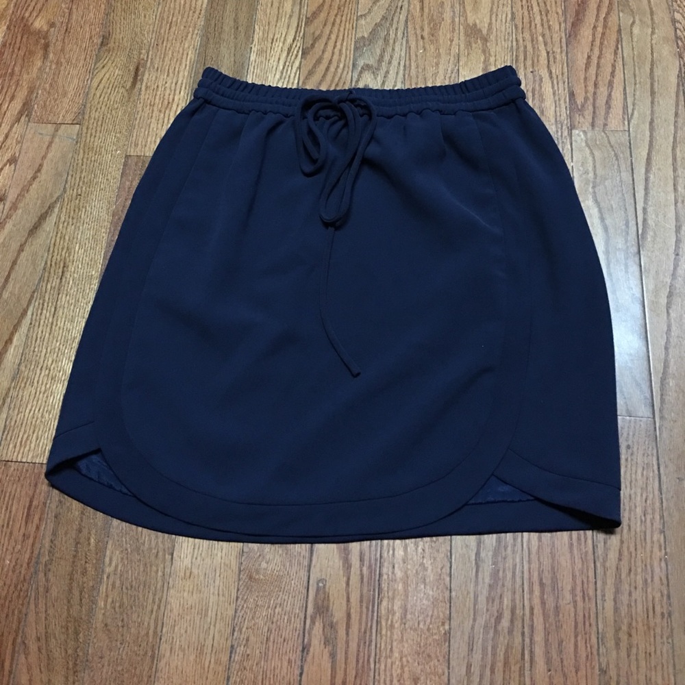 J.Crew Drapey double-twill Skirt in Navy Sz 2