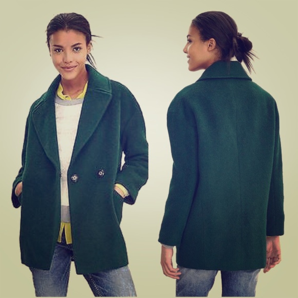 Emerald Green Cocoon Coat