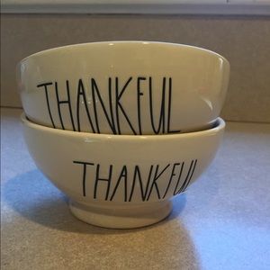 Rae Dunn rare thankful bowl set