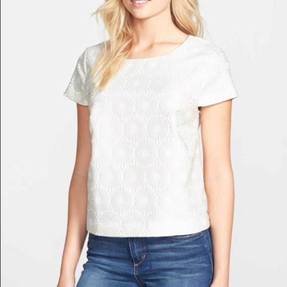 Kensie Brocade Top