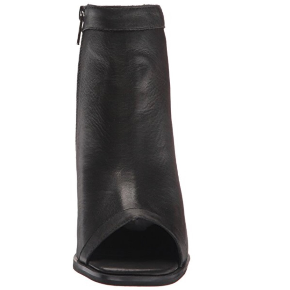 Black Steel Glitter Open Toe Bootie - Picture 4 of 6