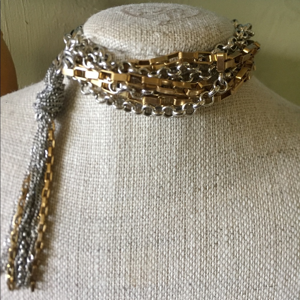 Brighton multi metal bracelet with tassel.