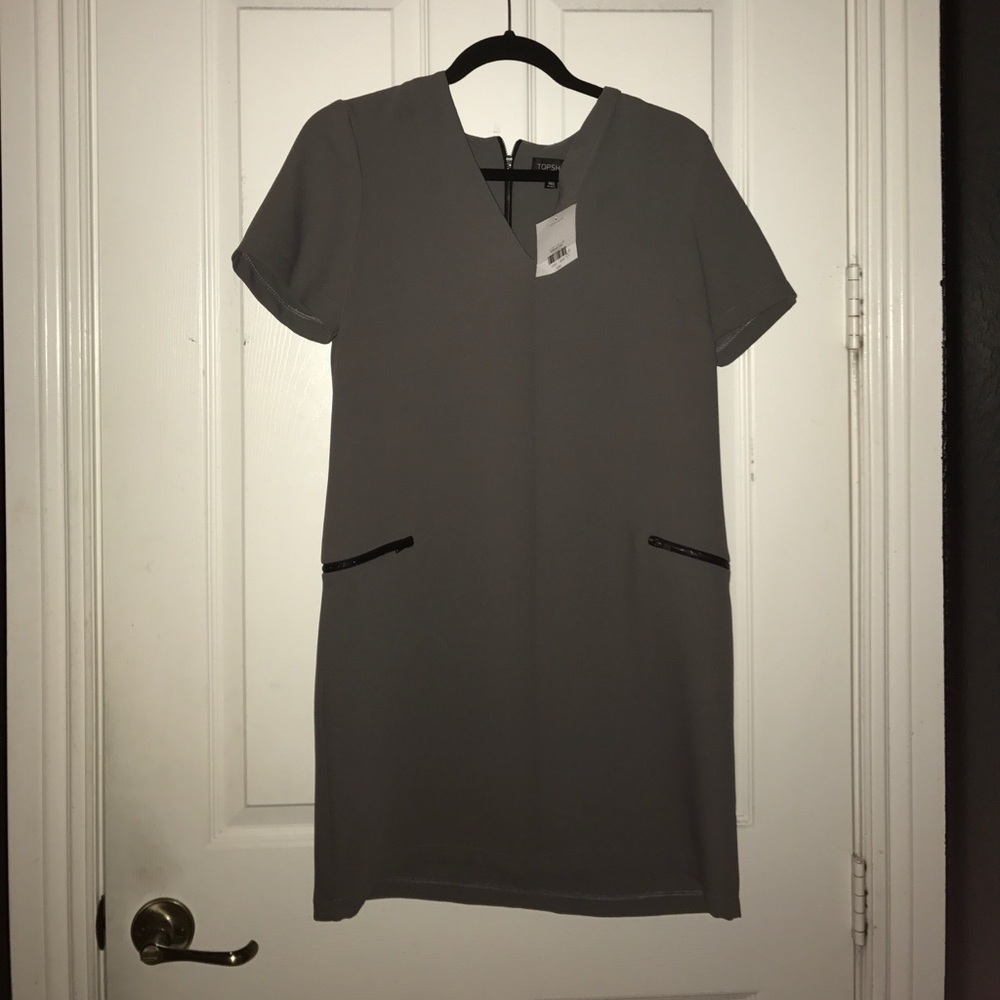 Gray posh trendy top shop dress
