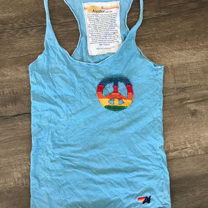Aviator Nation Razor Back Tank with Peace Sign