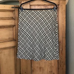 Ann Taylor brown plaid skirt.